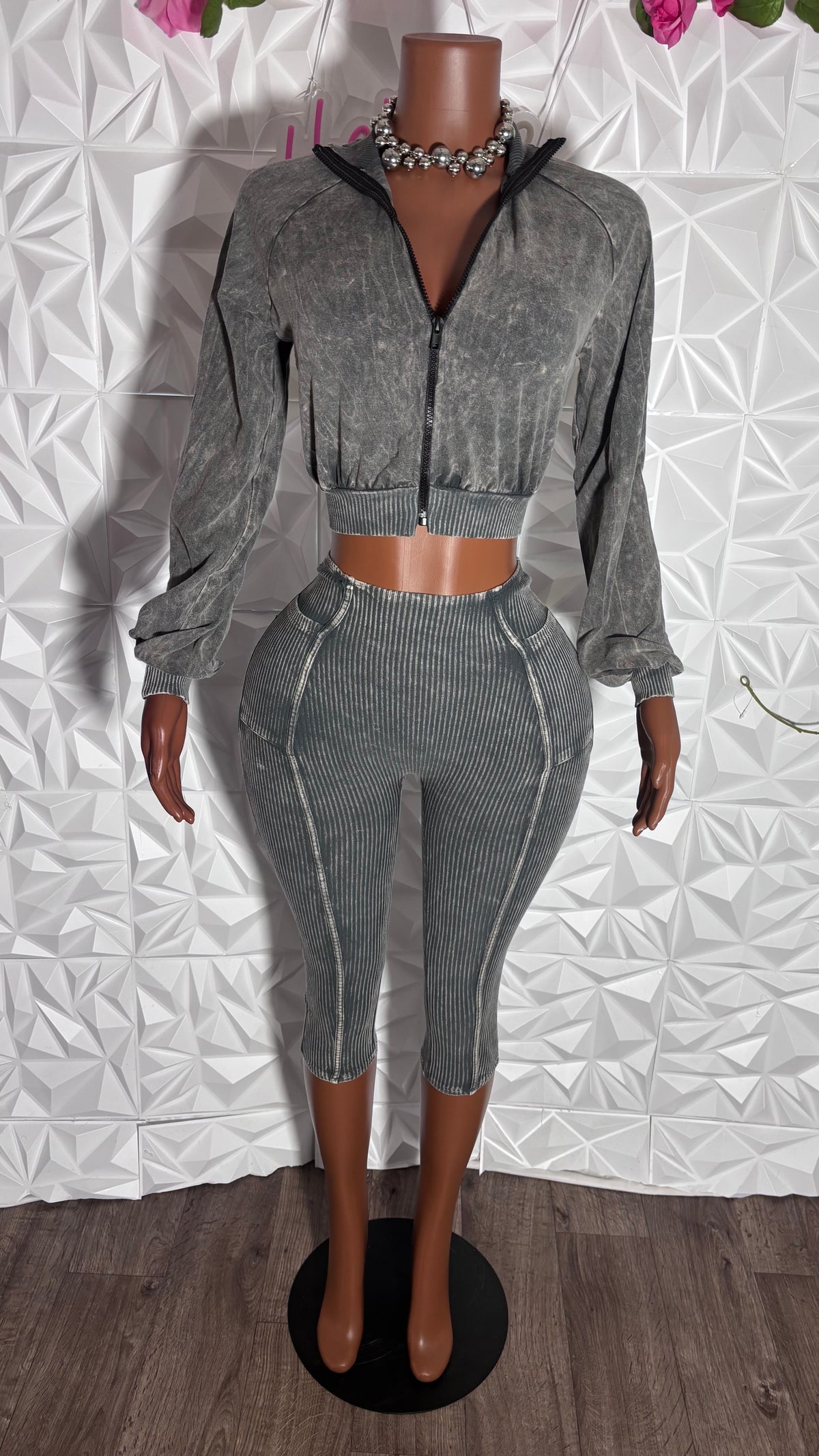 Acid capri set (Gray)