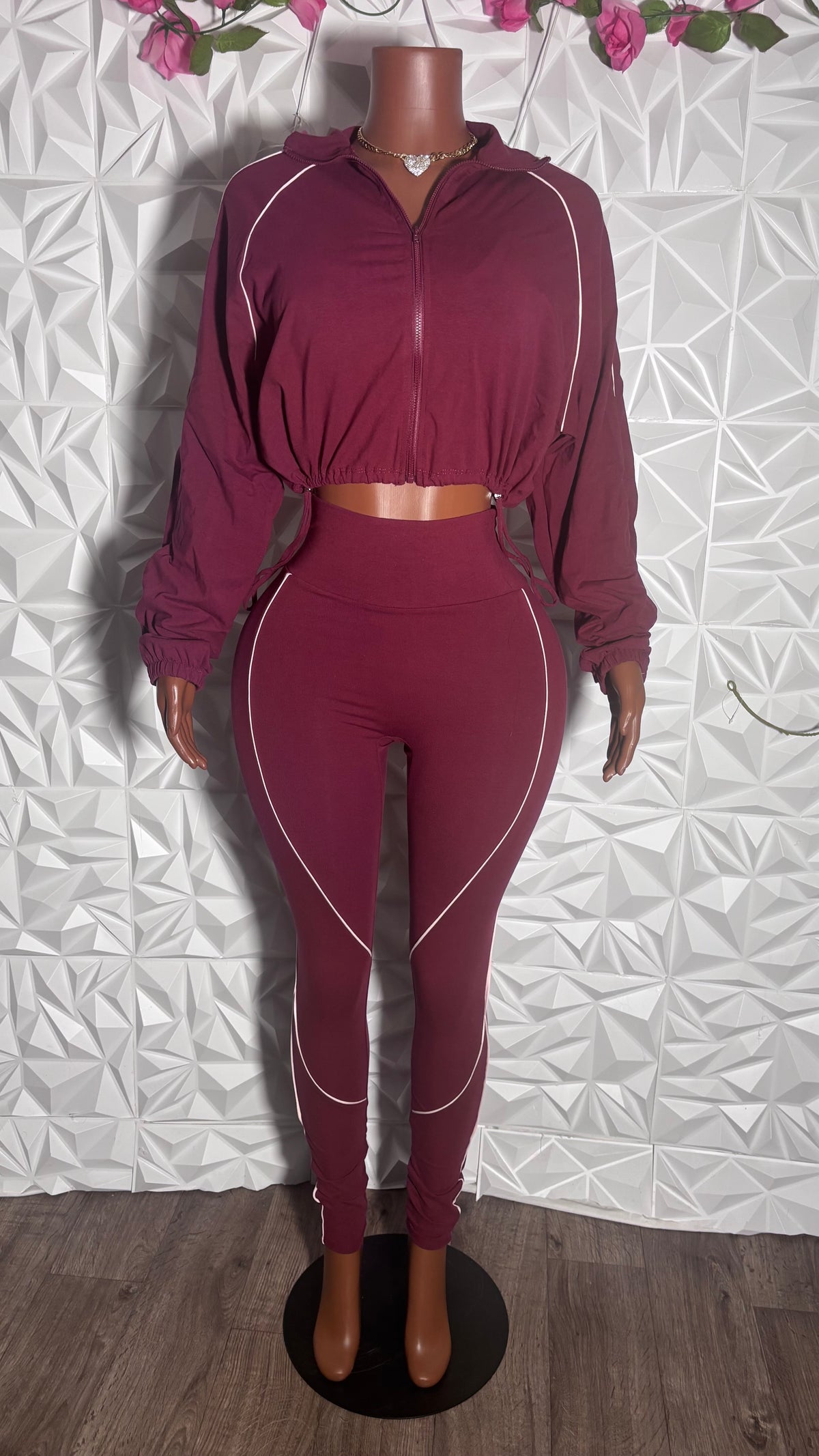 Breezy legging set (Burgundy)
