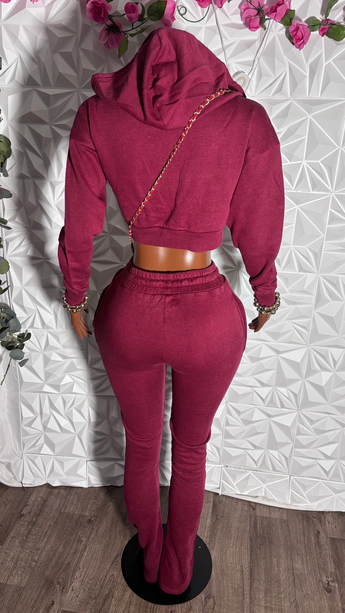 Stack jogger set (Burgundy)