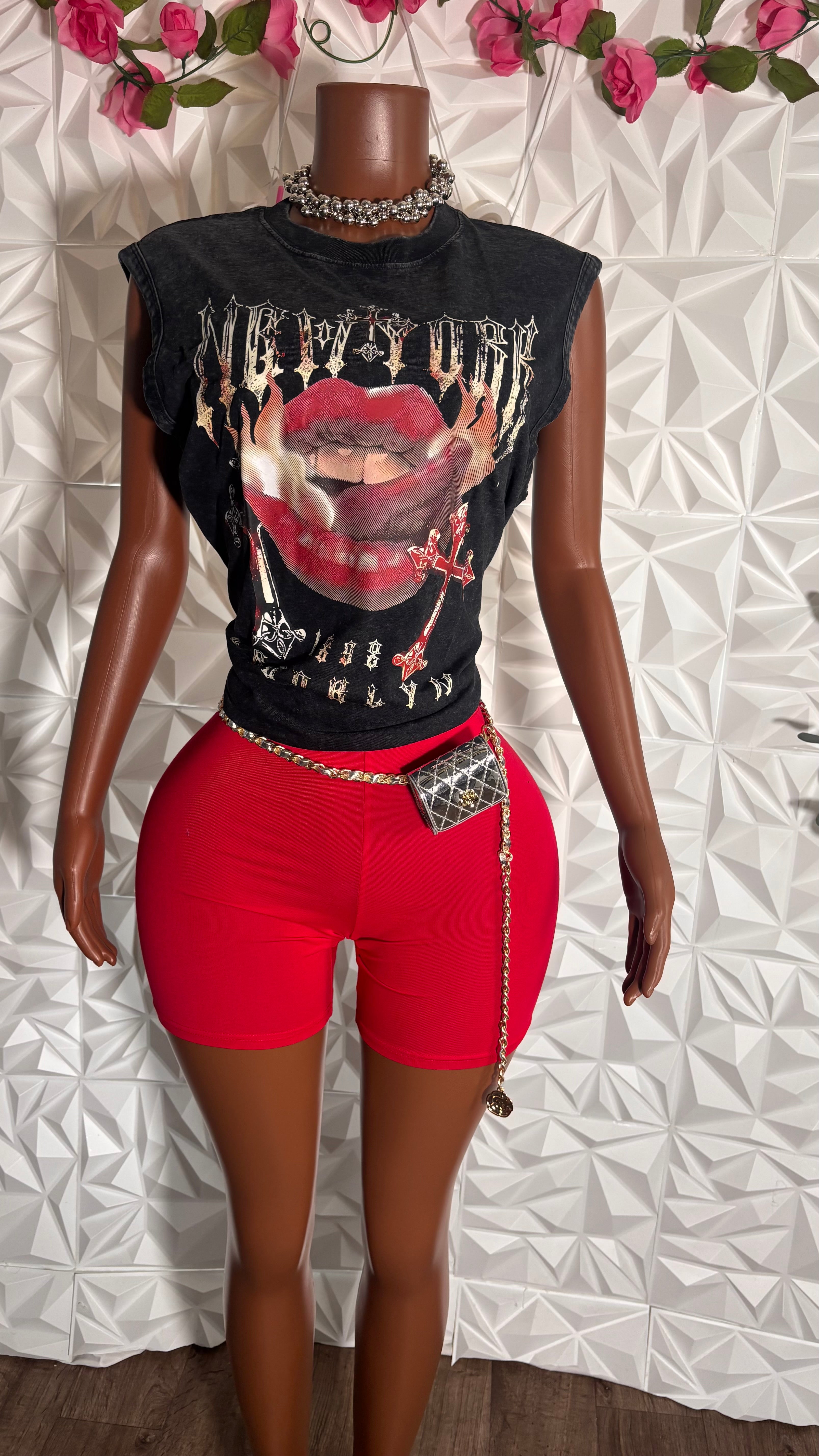 Cotton biker shorts