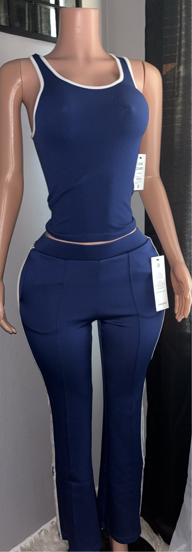 Stripe pants set