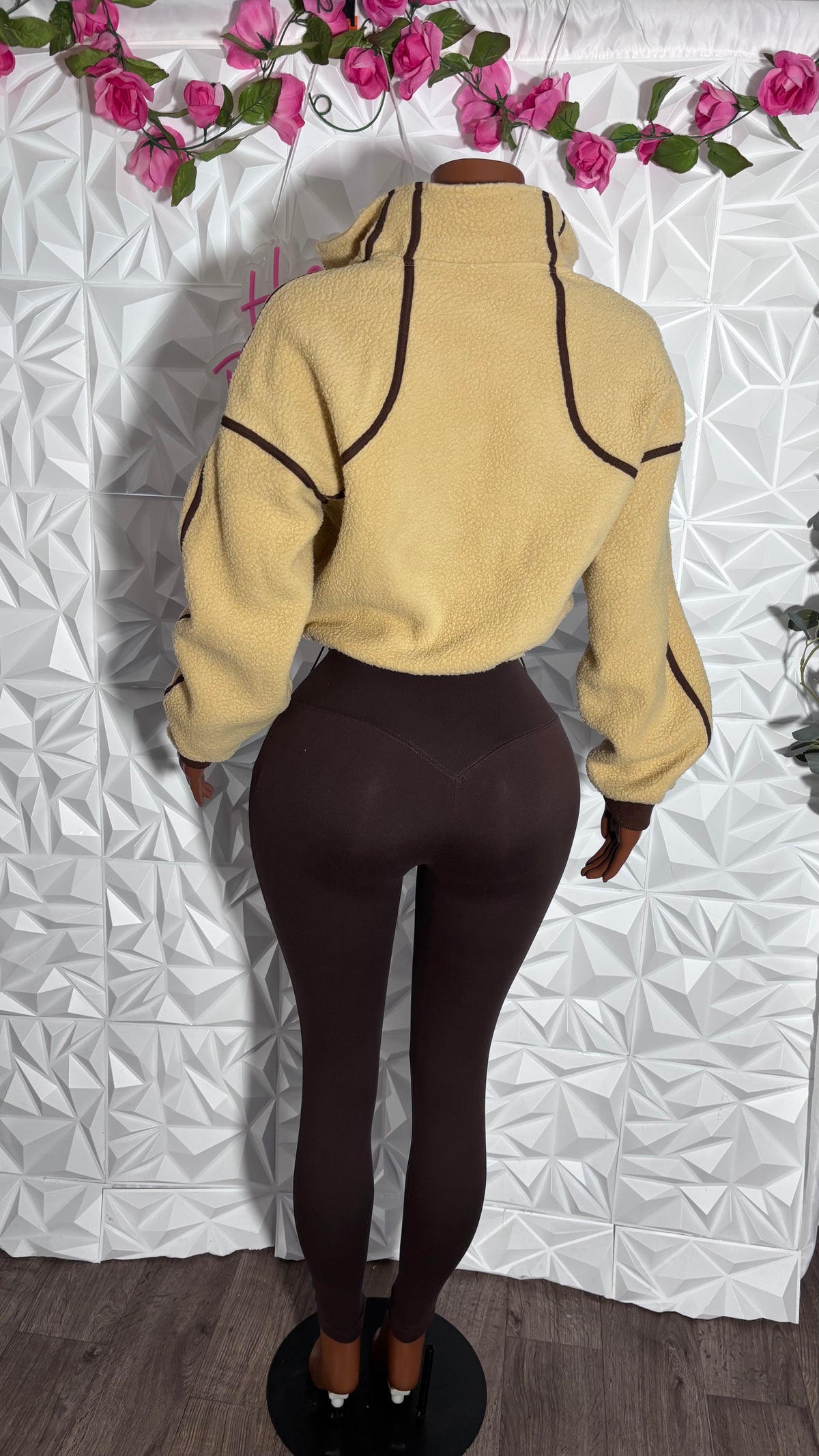 Teddy legging set (Tan/Brown)