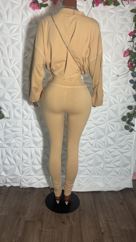Breezy legging set (Tan)