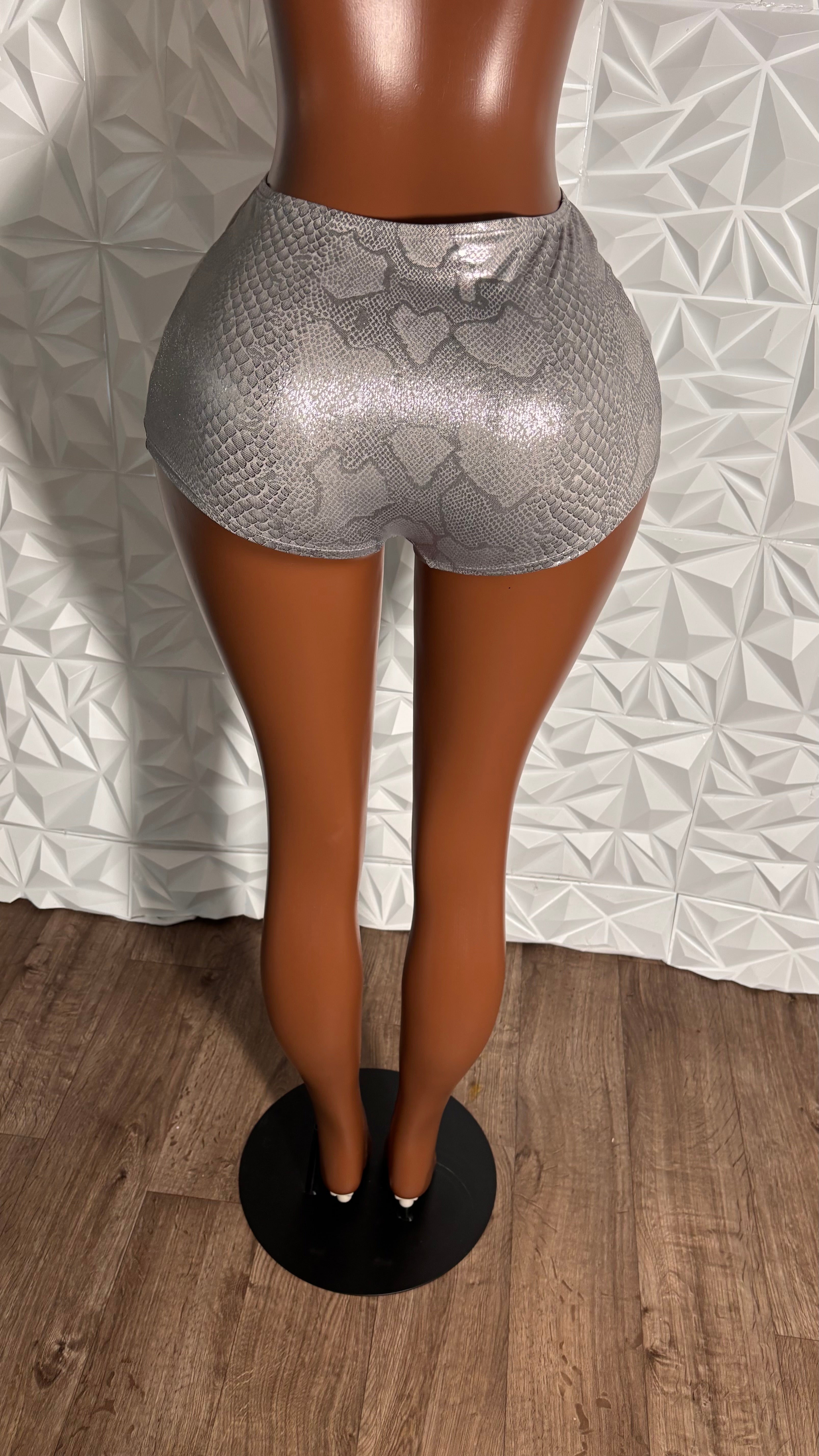 Snake skin shorts