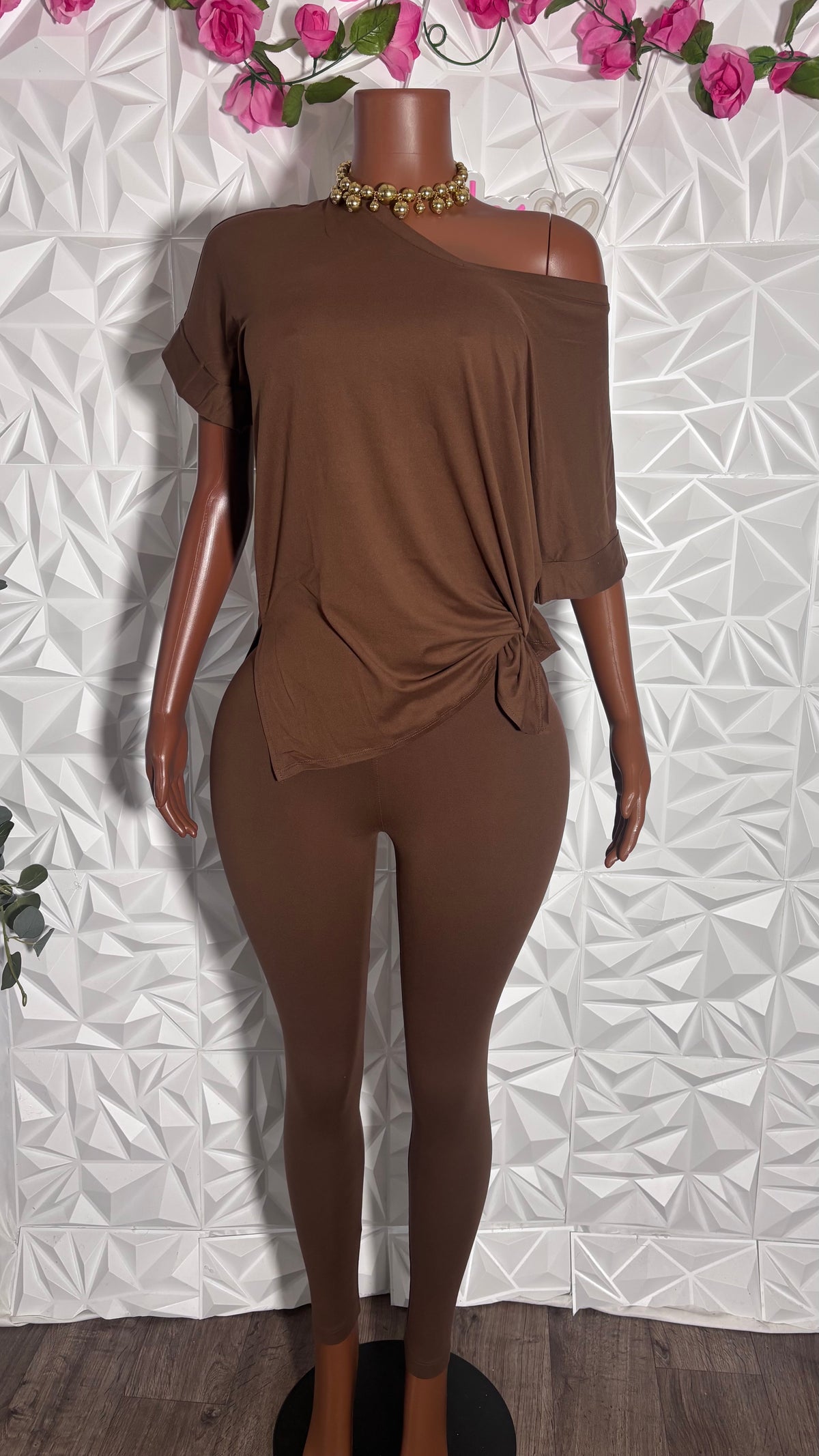 Oversized legging set (Brown)