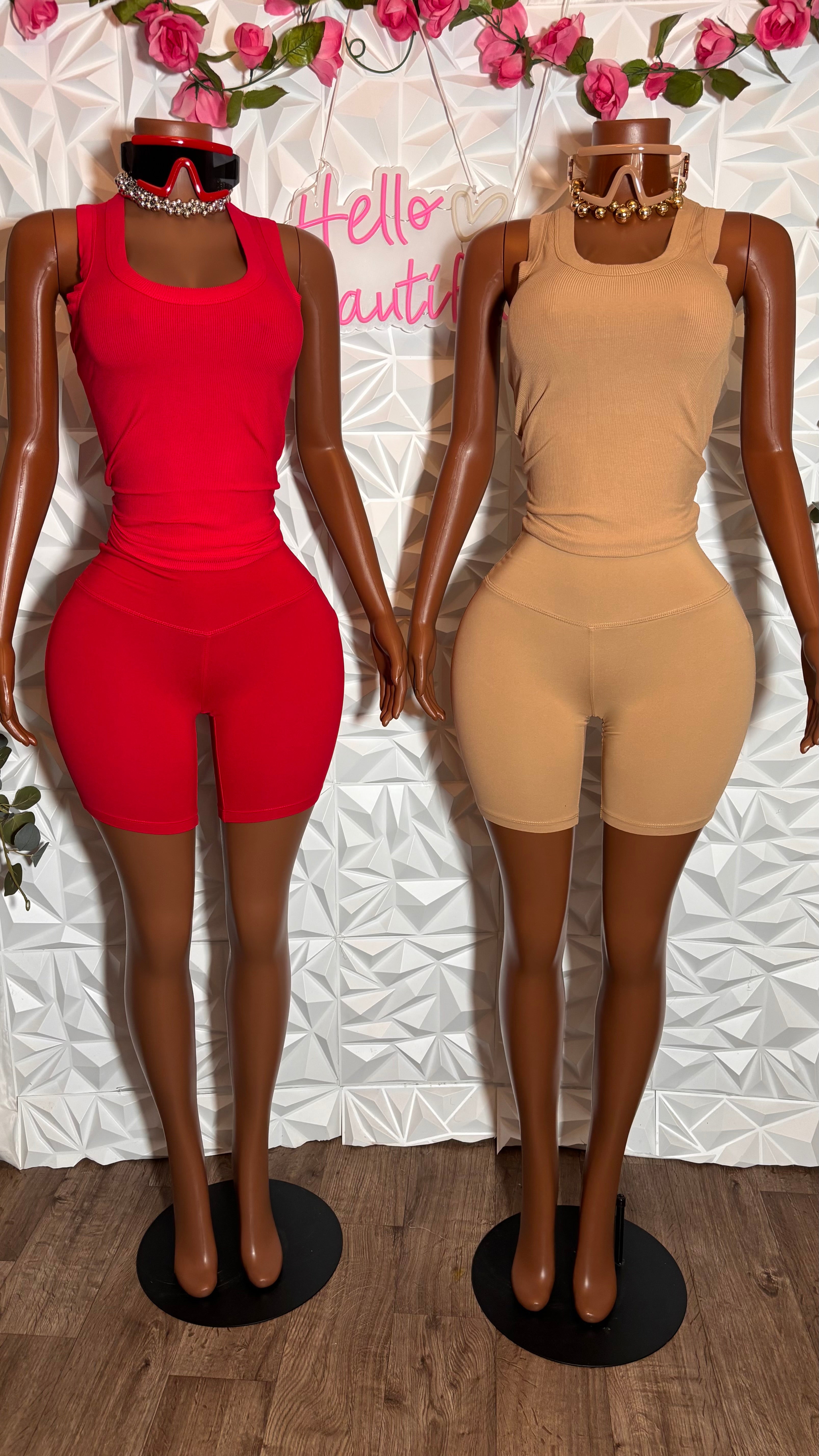 Tank biker set (Dark Camal)