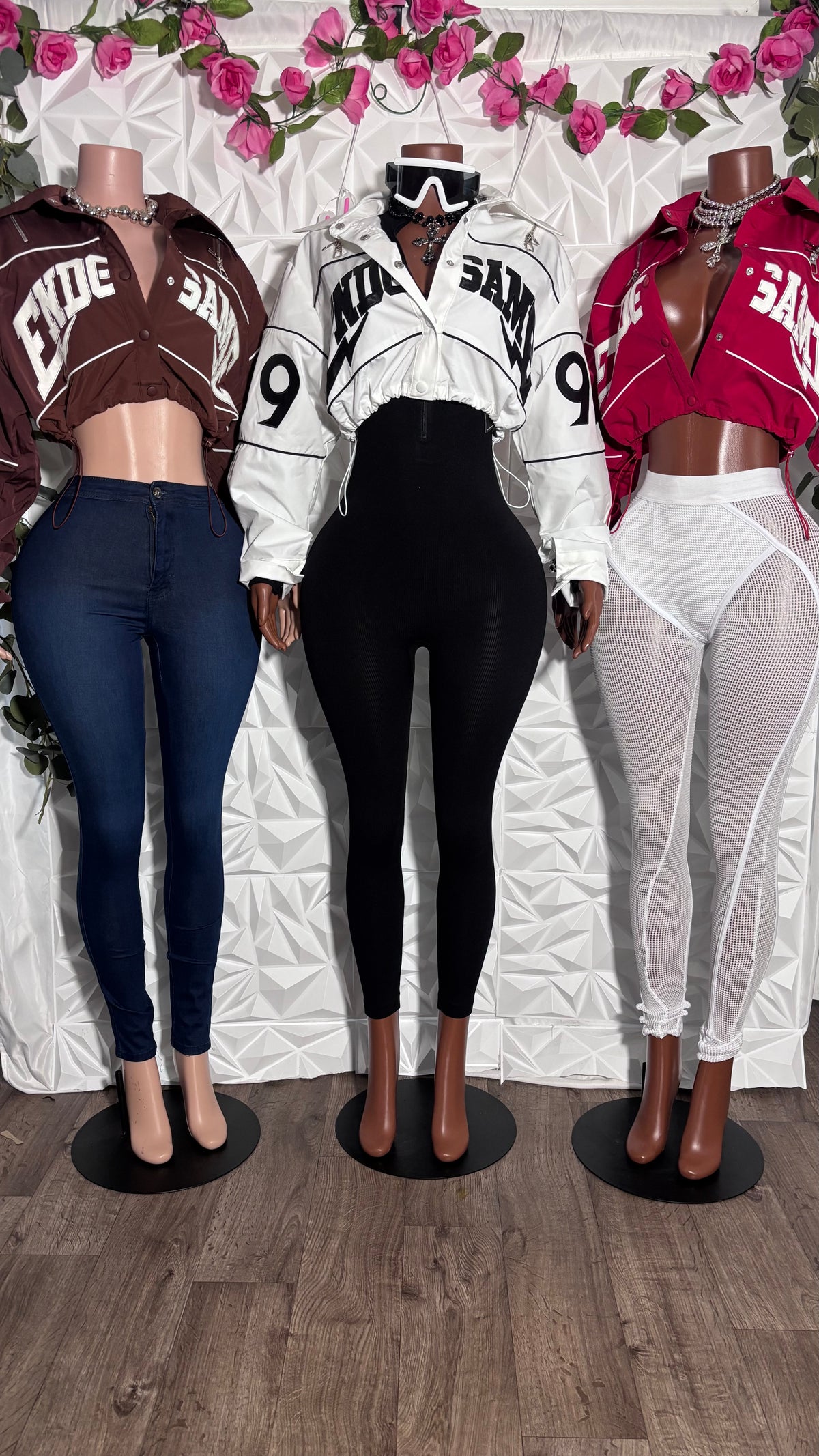 Varsity Flava Cropped Jacket (Red)