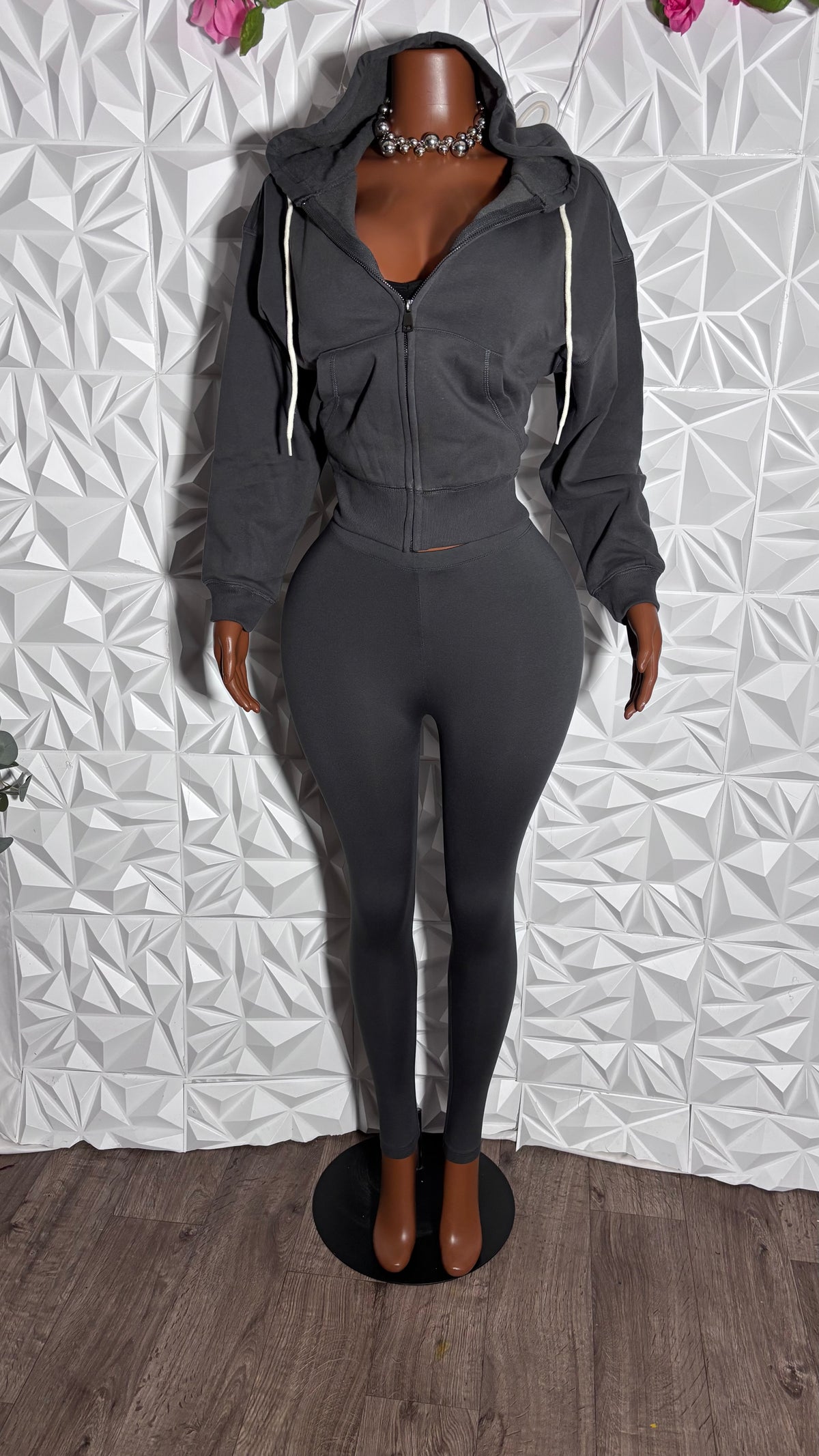Jacket and leggings set (Dark Gray)
