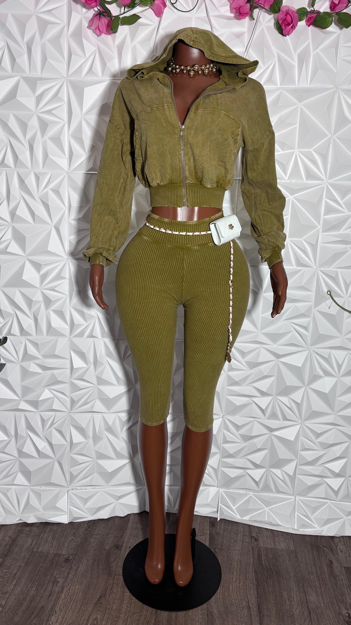 Acid capri set (Olive)