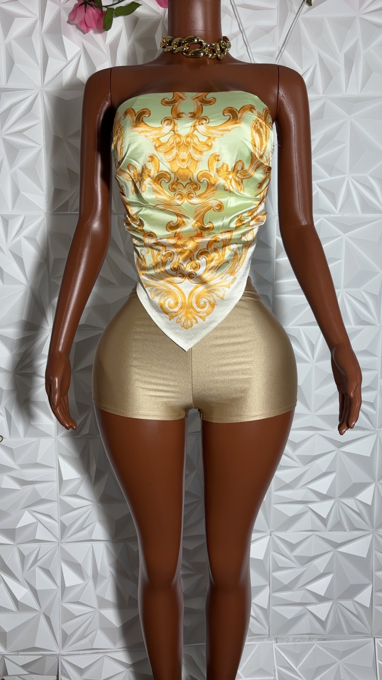 Scarf top (green)