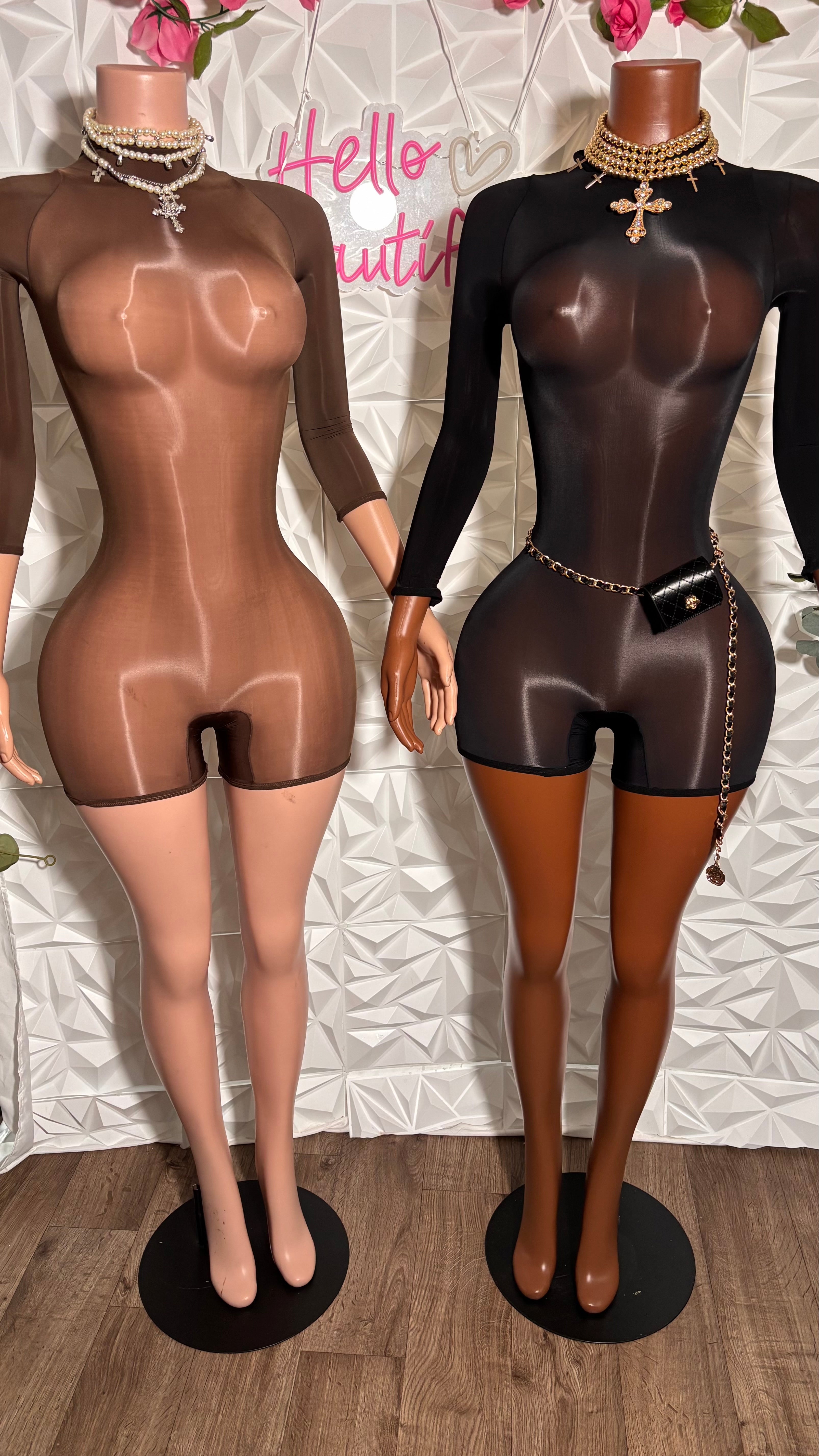 Stocking Romper (Brown)