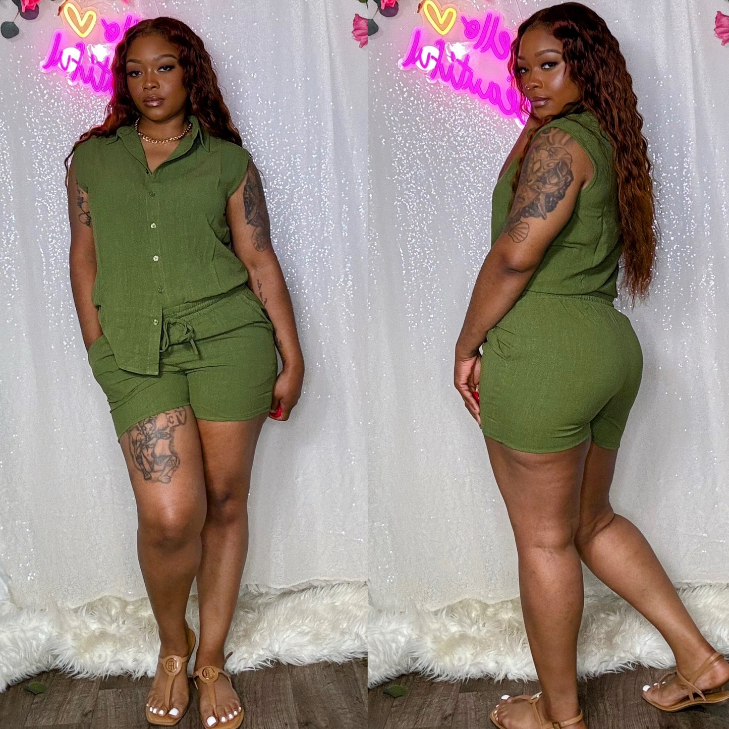 Shorts Set (Moss Green)