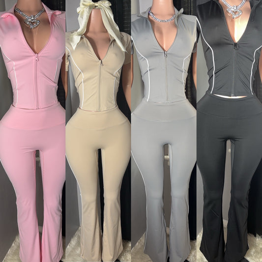 Short sleeve flare set