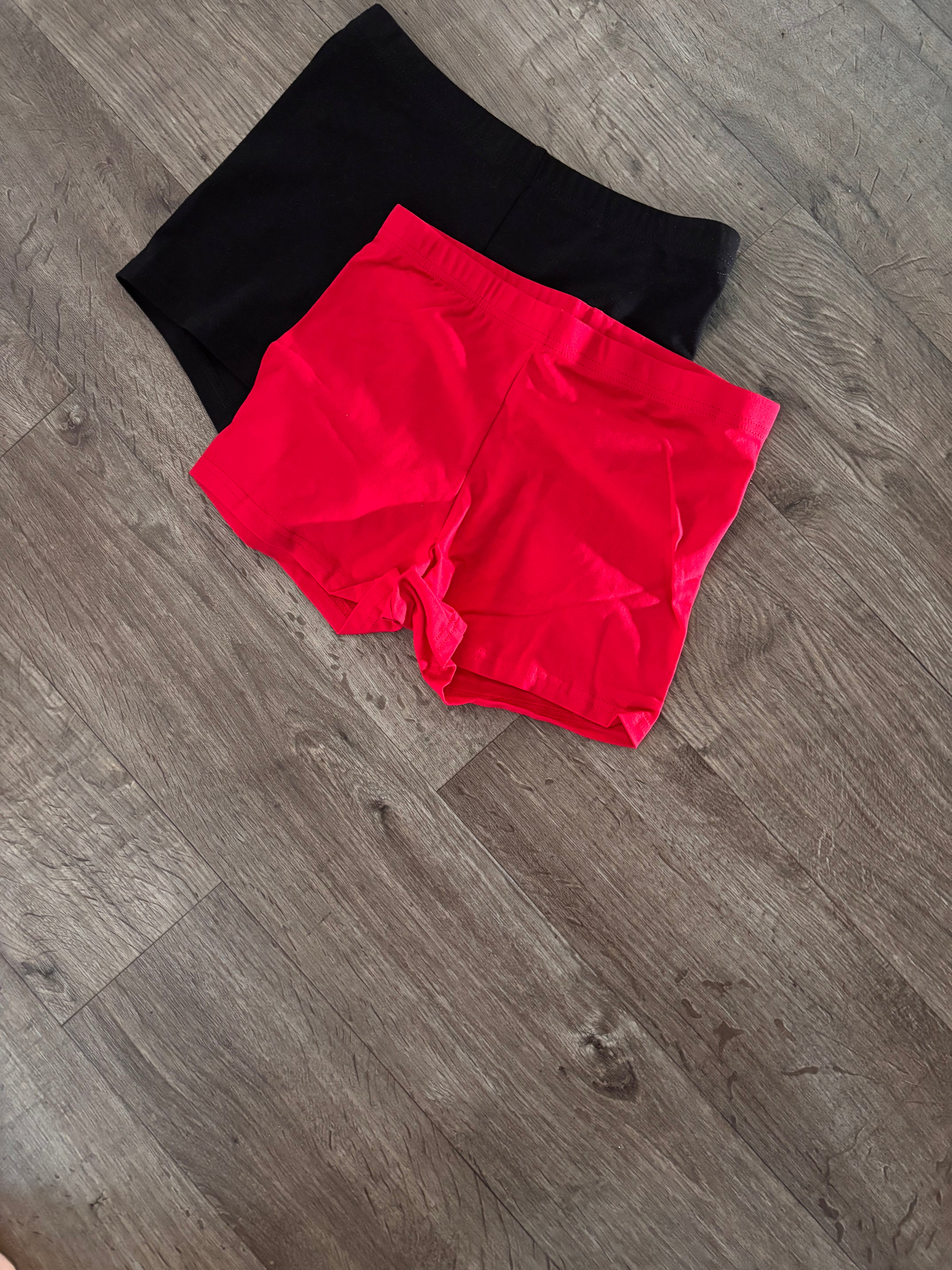 Biker shorts (these are shorter)