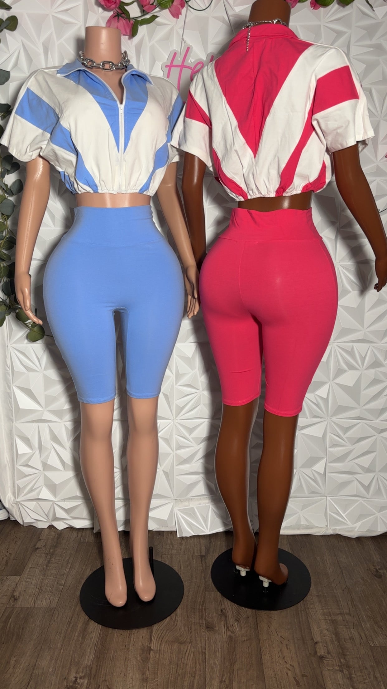Breeze biker set (Coral Pink)