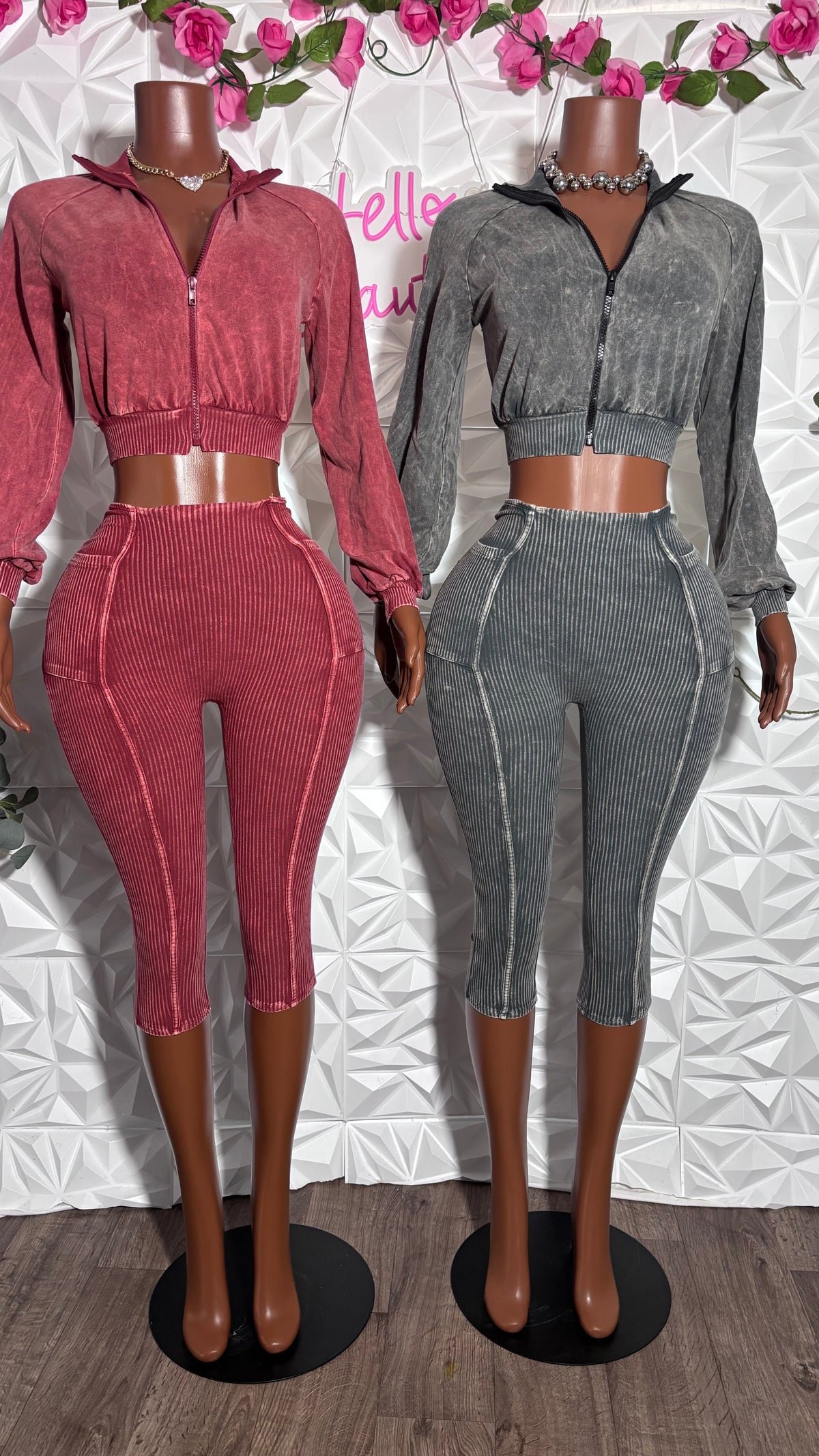 Acid capri set (Burgundy)