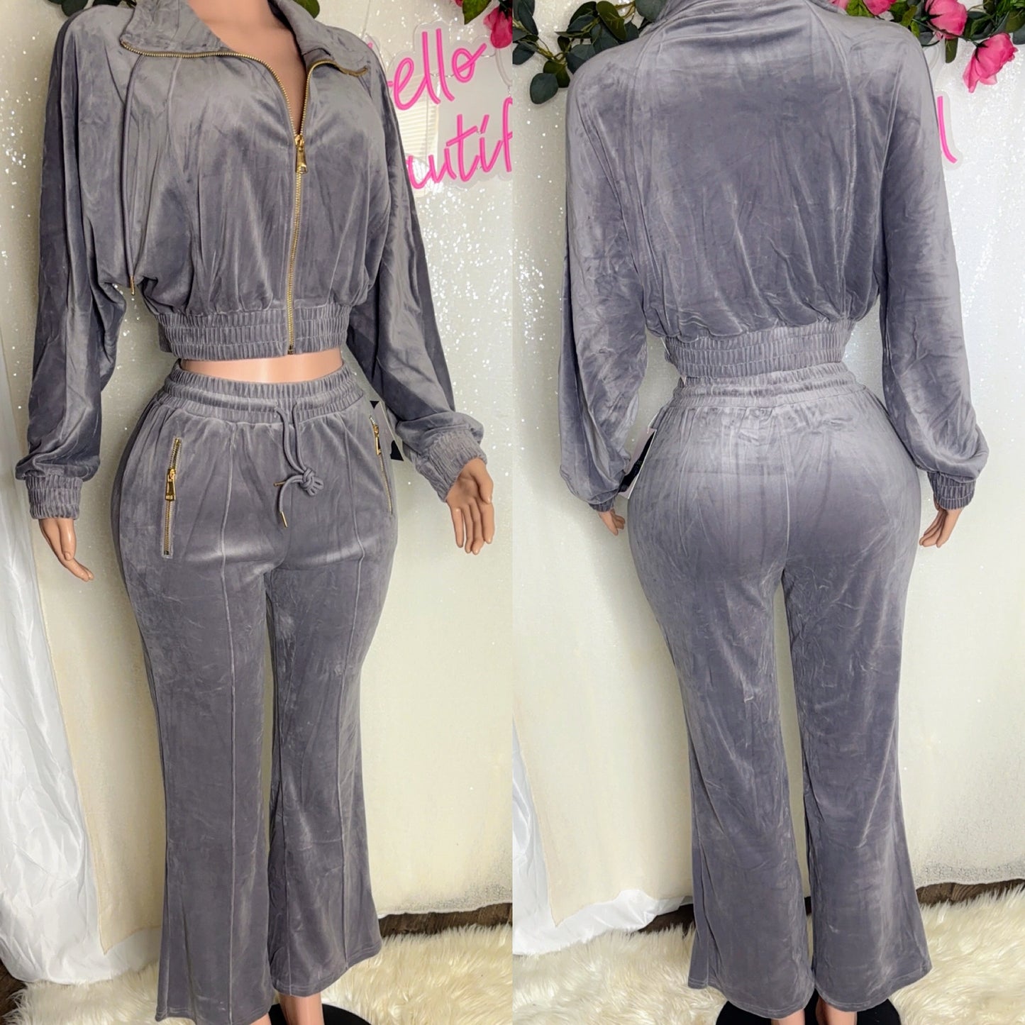 Velour Set (Gray)