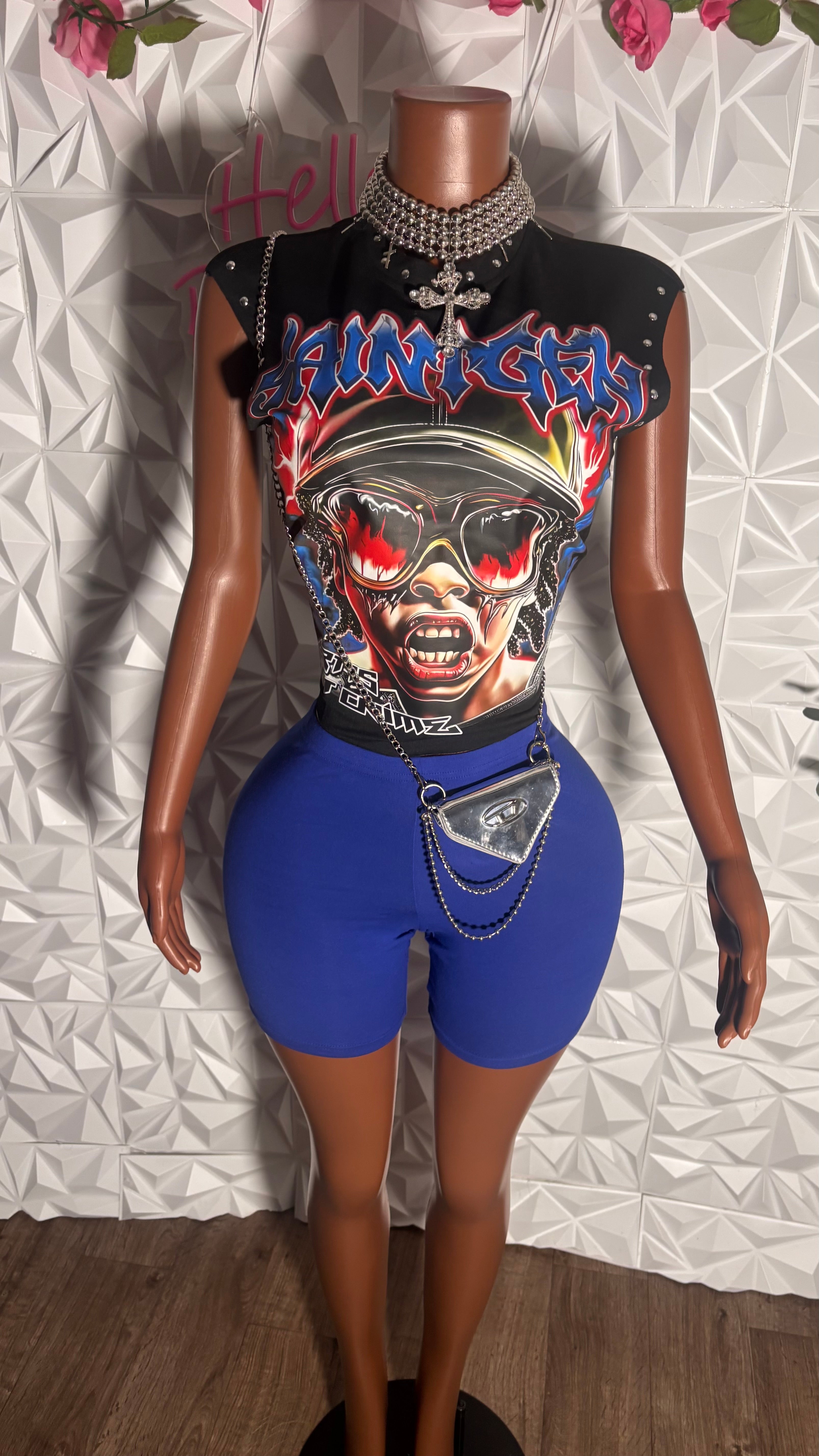 Rebel Rockstar Studded Tee