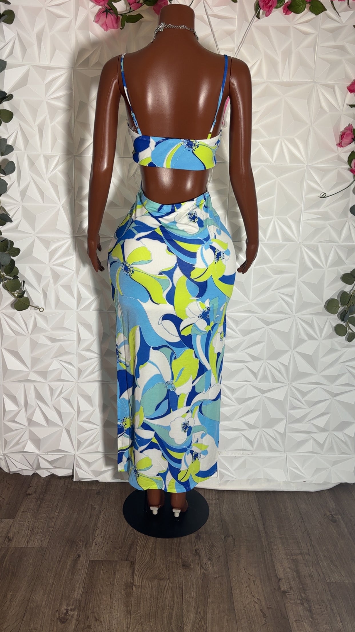 Abstract sundress (blue)