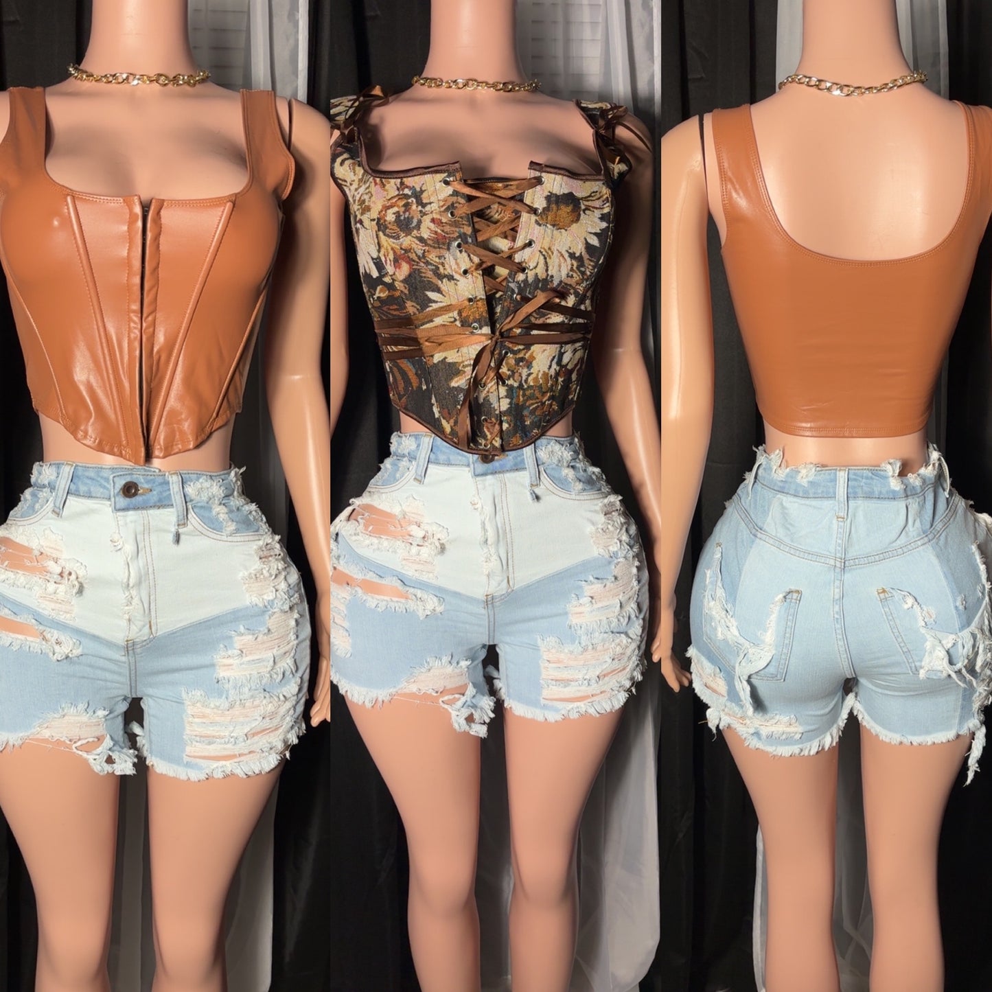 Denim shorts