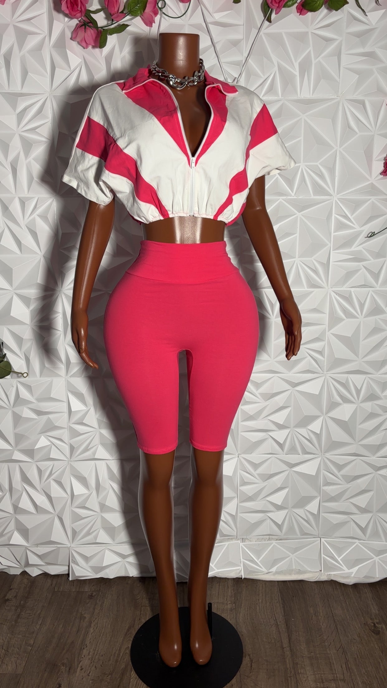 Breeze biker set (Coral Pink)