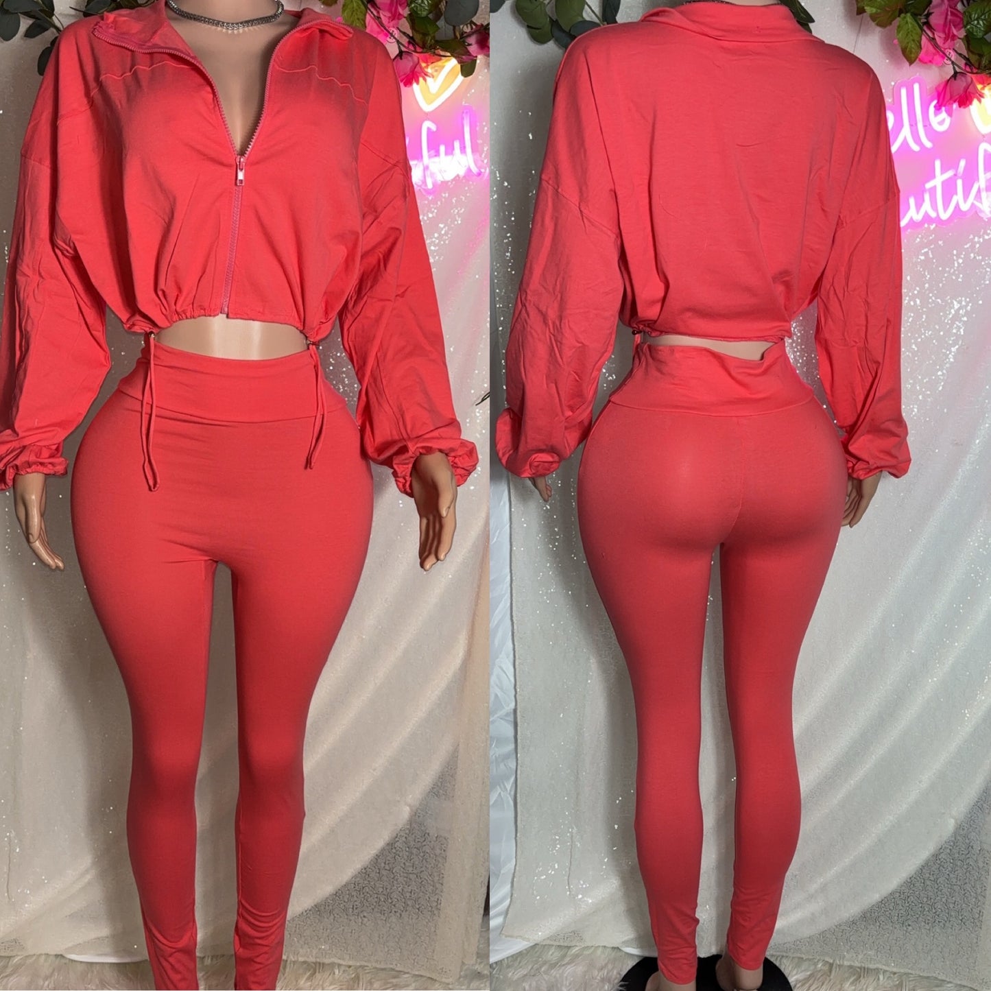 Breezy legging set (Coral)