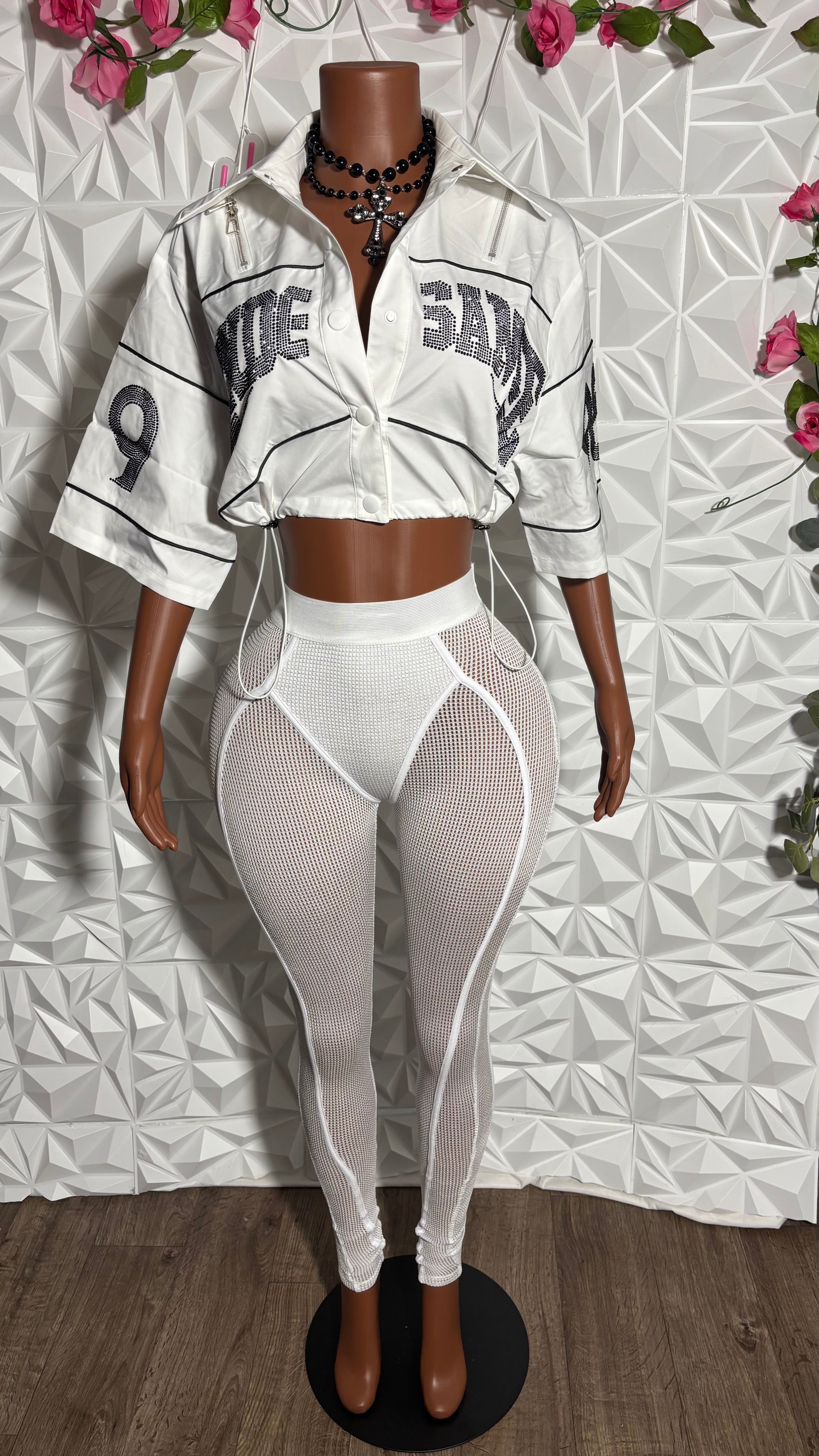 Off Duty Baddie Top (White)