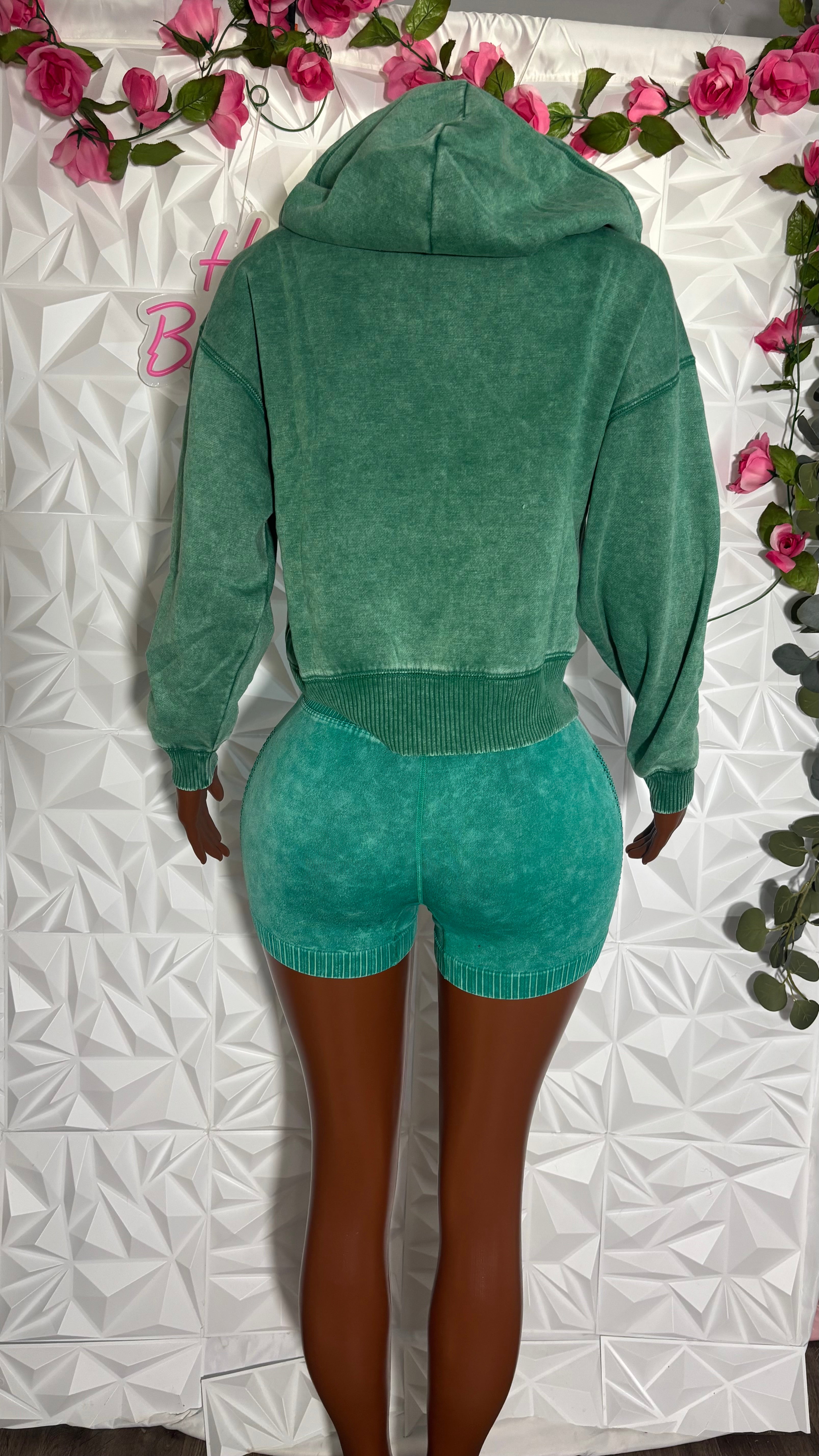 Acid jacket and shorts set (green)