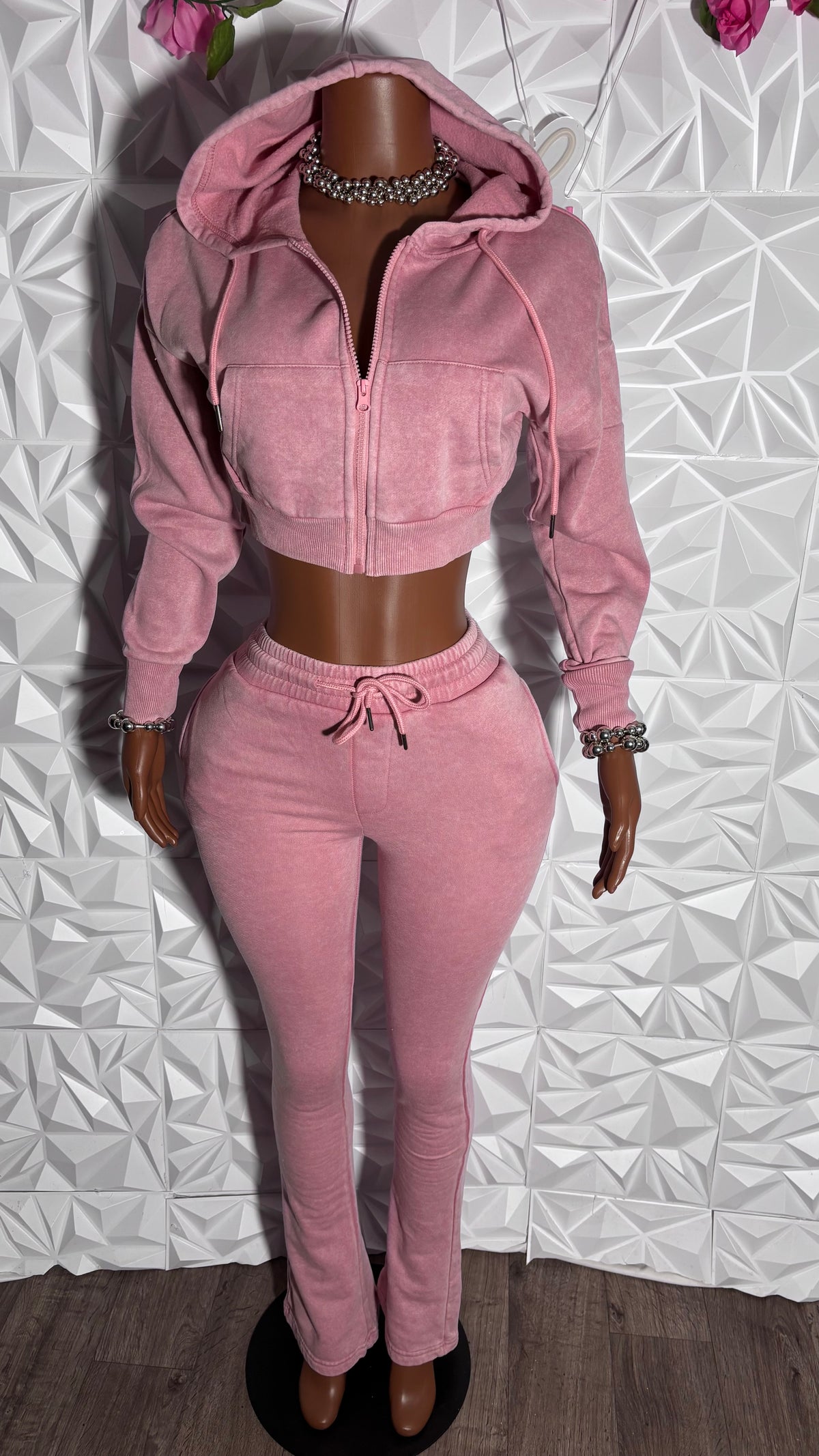 Stack jogger set (Pink)