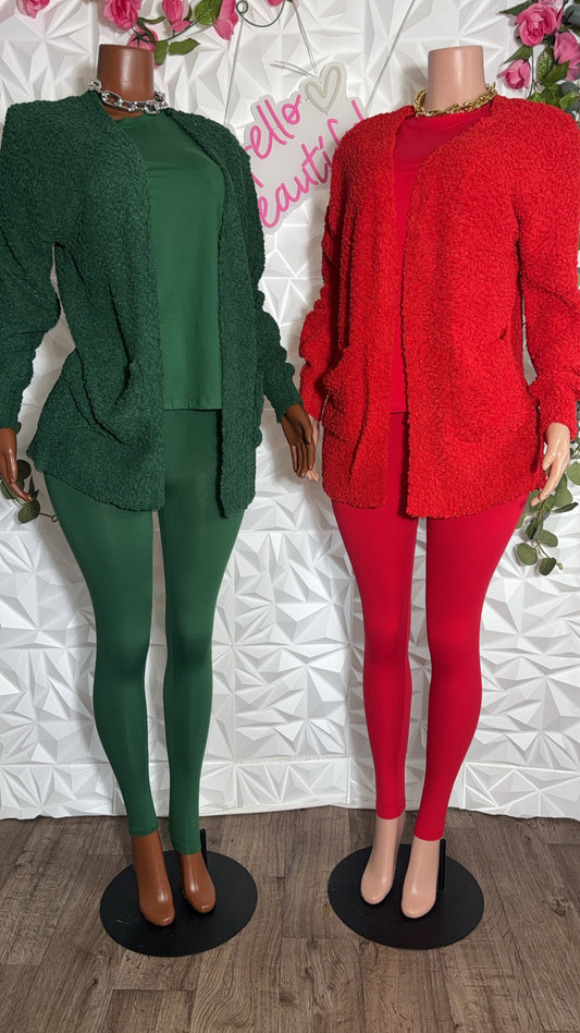 Three piece cardigan set