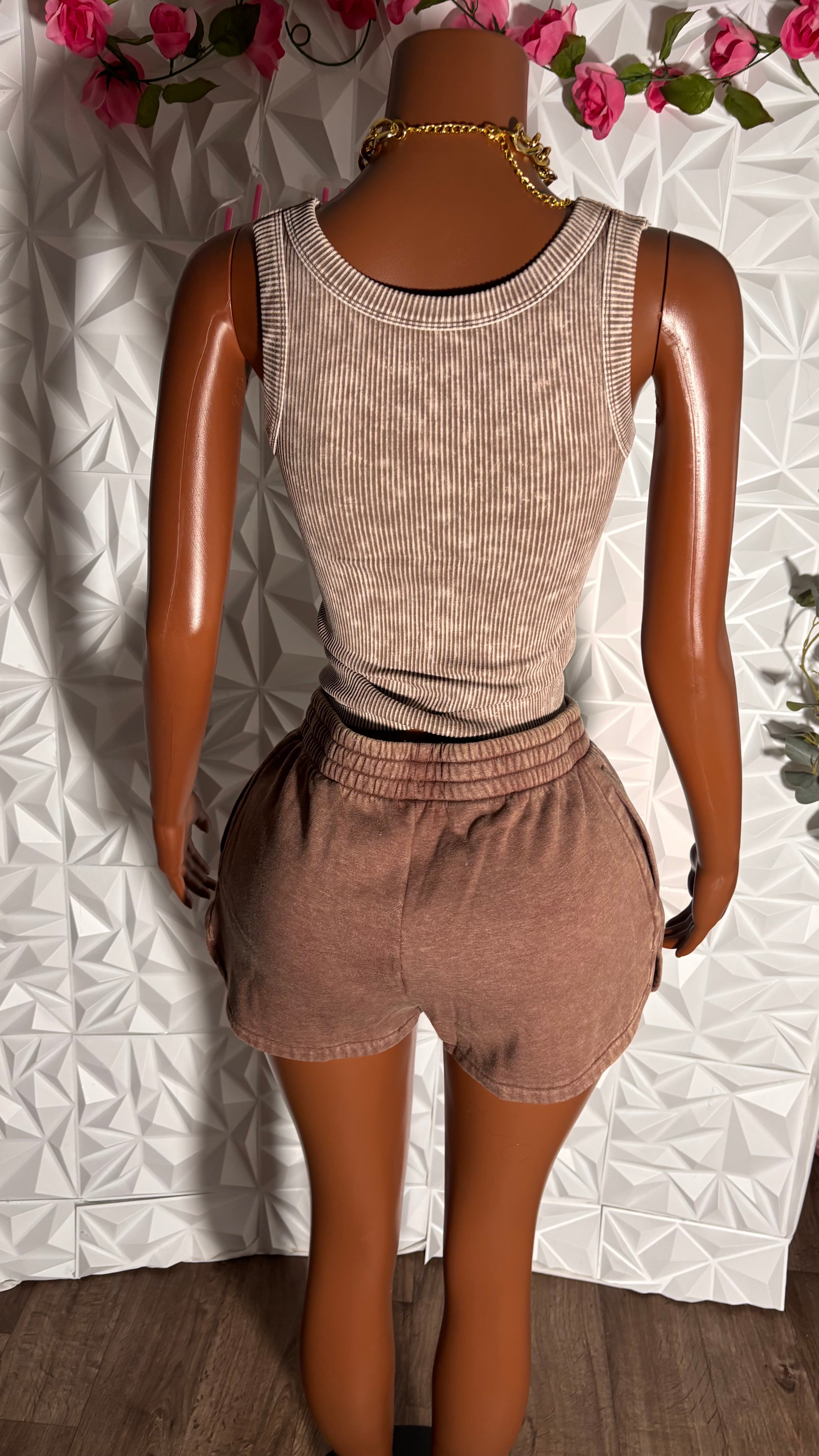 Acid shorts set (Brown)