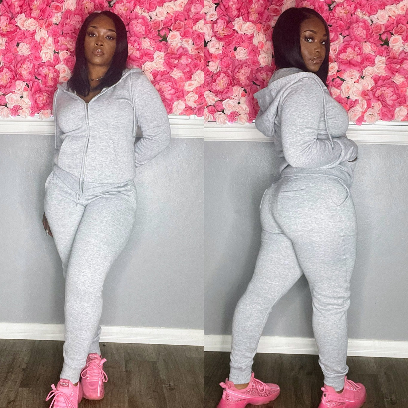 Gray sweatsuit